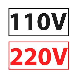 ETIQUETA ADESIVA DE TENSÃO 110/220V