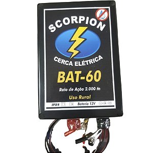 ELETRIFICADOR CERCA BAT M-60 12V SCORPION