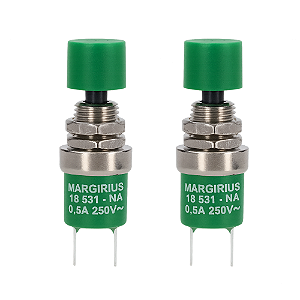 CHAVE PUSH BUTTON 1NA VERDE MARGIRIUS