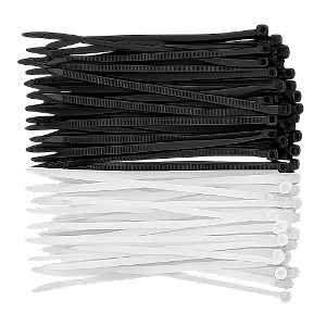 KIT 1000 ABRACADEIRA NYLON 500 PRETA 500 BRANCA 10CM