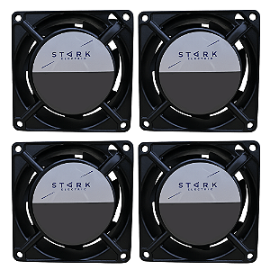 KIT 4 MICROVENTILADOR 150X150X52 BIVOLT ST