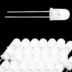 KIT 50 LED 5MM BRANCO ULTRA BRILHO