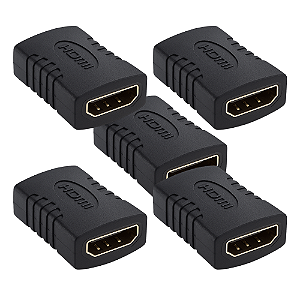 KIT 5 EMENDA HDMI FEMEA X HDMI FEMEA