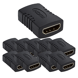 KIT 10 EMENDA HDMI FEMEA X HDMI FEMEA