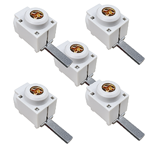 KIT 5 TERMINAL GENERICO C/ SAIDA FRONTAL 50MM