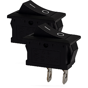 KIT 02 CHAVE GANGORRA  RETANG. LK1-101 ON-OFF PT 2P 6A LUKMA