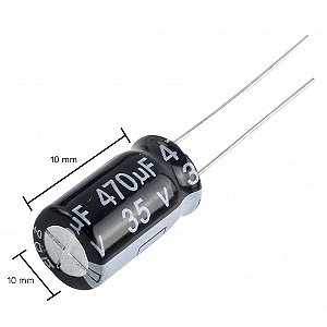 CAPACITOR ELETROLITICO 470UF-35V PEQUENO