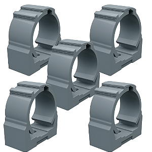 KIT 5 ABRACADEIRA PVC CINZA 1/2" MASSTER