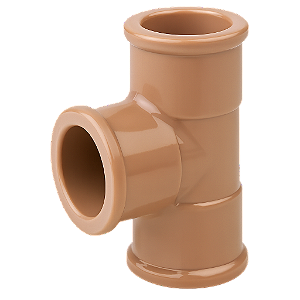 TEE SOLDAVEL PVC MARROM KRONA 60X2 PLASTUBOS