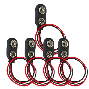 KIT 5 CLIP BATERIA 9V HORIZONTAL