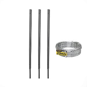 KIT SUPORTE HASTE CONCERTINA 30CM CHUMBAR P/10 METROS