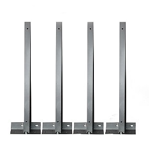 KIT 04 SUPORTE HASTE CONCERTINA 30CM TIPO BASE