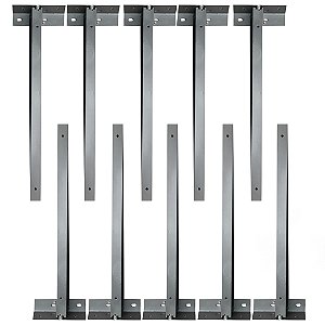 KIT 10 SUPORTE HASTE CONCERTINA 30CM TIPO BASE