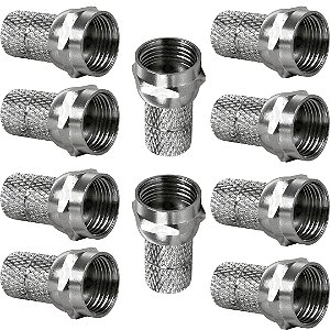 KIT 10 CONECTOR COAXIAL RG59 ROSCA