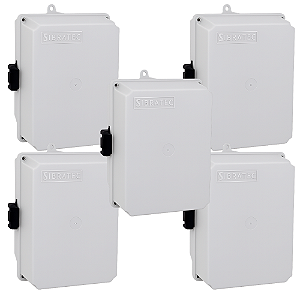 KIT 5 CAIXA PLASTICA C20-14-14CM PQ C/ FECHO SIBRATEC