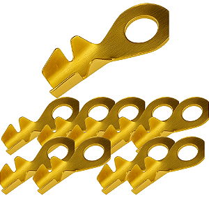 KIT 10 TERMINAL OLHAL FECHADO DOURADO 1/8