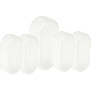 KIT 5 PROTECAO DE SILICONE P/ BOTAO DUPLO ARREDONDADO