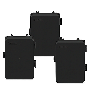 KIT 3 CAIXA PLASTICA MULTIUSO C28-18-14C MD PT SIBRATEC