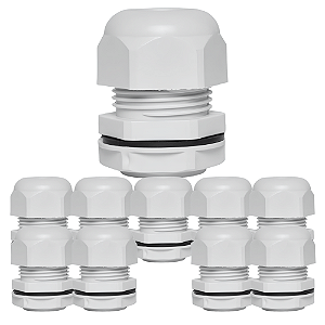 KIT 10 PRENSA CABO BSP 1/2 6-12MMM CINZA ST