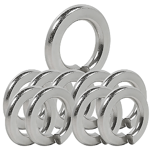 KIT 10 ARRUELA PRESSAO (D) 1/4" LEVE ZINCADA