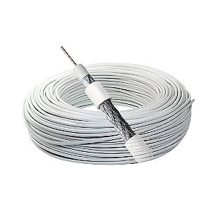 50 METROS CABO COAXIAL 59 67% BRANCO ANTENA MEGATRON