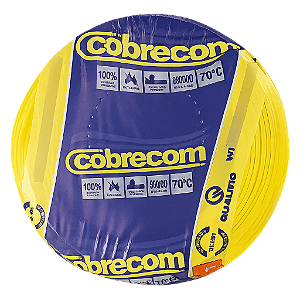 ROLO CABO FLEXIVEL 1,5MM AMARELO 750V  100 METROS COBRECOM