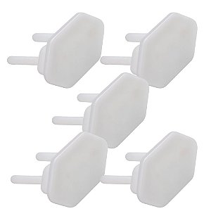 KIT 5 PROTETOR TOMADA CINZA MARGIRUS