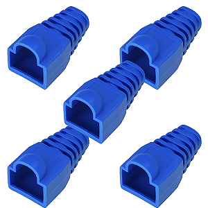 KIT 5 CAPA P/ PLUG RJ45 AZUL