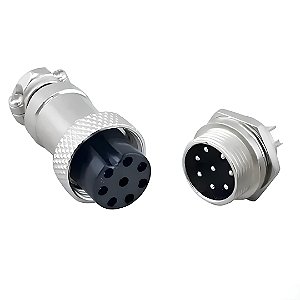 KIT CONECTOR MIKE CIRCULAR MACHO/FEMEA 8 VIAS