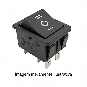 CHAVE GANGORRA PULS ON/OFF/ON 6POLOS 15A PT