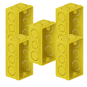 KIT 5 CAIXINHA LUZ PL 4X2 AMAR RI SAMPIET