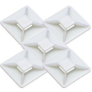 KIT 5 SUPORTE P/ FIXAÇÃO DE CABOS TM30 BR PLAST. C/ DUPLA FACE