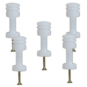 KIT 5 ISOLADOR RETO/RIDGE PARA CERCA ELETRICA