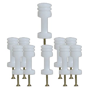 KIT 10 ISOLADOR RETO/RIDGE PARA CERCA ELETRICA