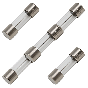 KIT 5 FUSIVEL VIDRO PEQUENO 2,5A