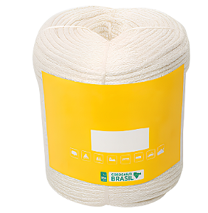 KIT 10MT CORDA TRANCADA SEDA 10MM BRANCA ARTPLAS