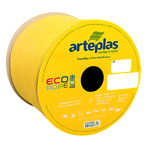 KIT 10MT CORDA ECO ROPE 8MM AMARELA COLORIDA ARTP
