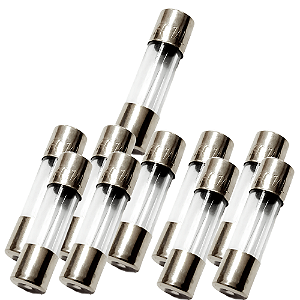 KIT 10 FUSIVEL VIDRO PEQUENO 3,5A