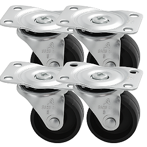 KIT 4 RODIZIO GIRATORIO 38MM  7629ME13-ZI-ALIANCA