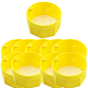 KIT 10 CAIXINHA LUZ 3X3 FMS AMARELO RI SAM