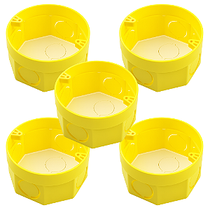 KIT 5 CAIXINHA LUZ 3X3 FMS AMARELO RI SAM