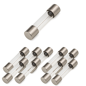 KIT 10 FUSIVEL VIDRO PEQUENO 25A