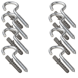 KIT 08 GANCHO COM BUCHA 08