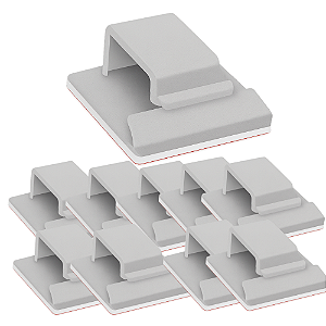 KIT 10 SUPORTE FIXAÇÃO CABOS WCL-1005 BR PLAST. DUPLA FACE