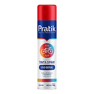 TINTA SPRAY VERMELHO 400ML PRATIK