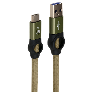 CABO TURBO USB 3.0A TYPE C 1MT FLEX VERDE ELGIM