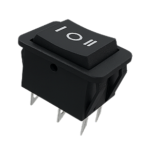 CHAVE RETANG  25X31 16A PRETO PULSO KCD4 6 POLOS