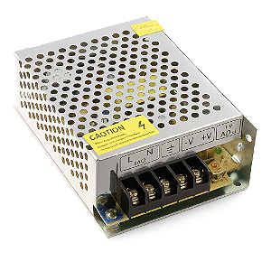 FONTE 24V 2A (+) CHAVEADA ESTABILIZADA CAIXA METAL MS