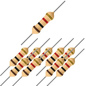 KIT 10 RESISTOR CARVAO CR25 1K 1/8W