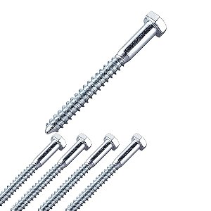 KIT 5 PARAFUSO SEXTA SOBERBA 5/16X90 12 BUCHA